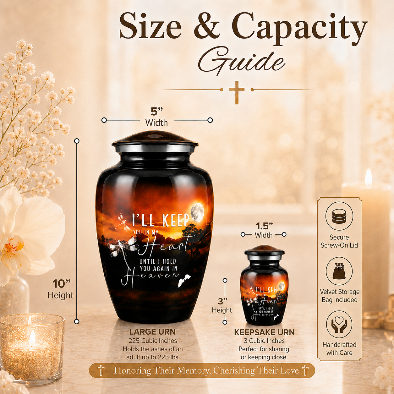 Sunset Quote Image Cremation Urn