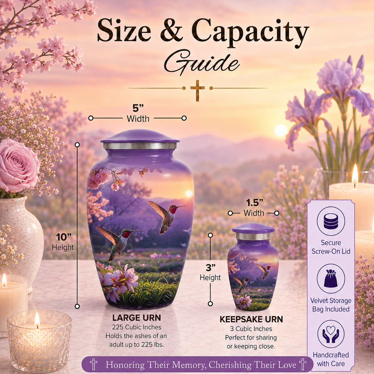 Hummingbird Cremation Urn
