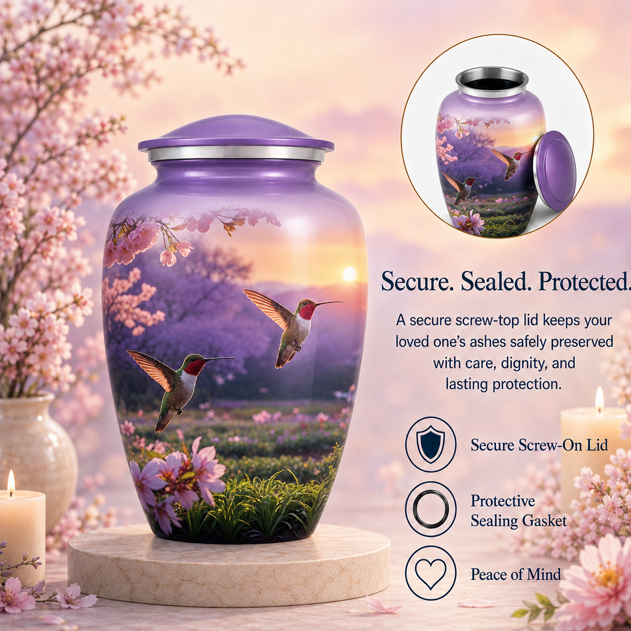 Hummingbird Cremation Urn
