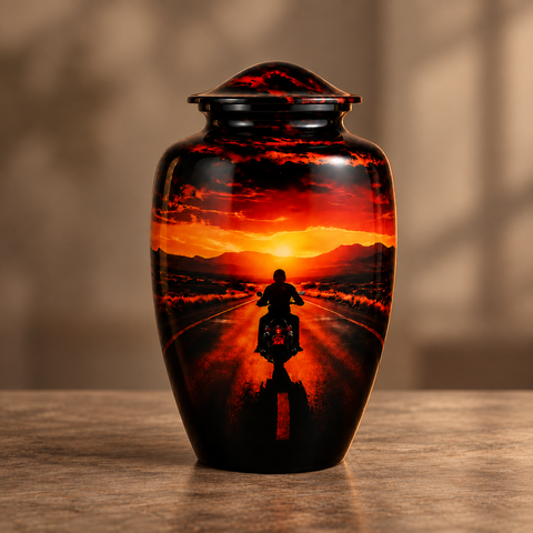 Serene Sunset Memorial Urn