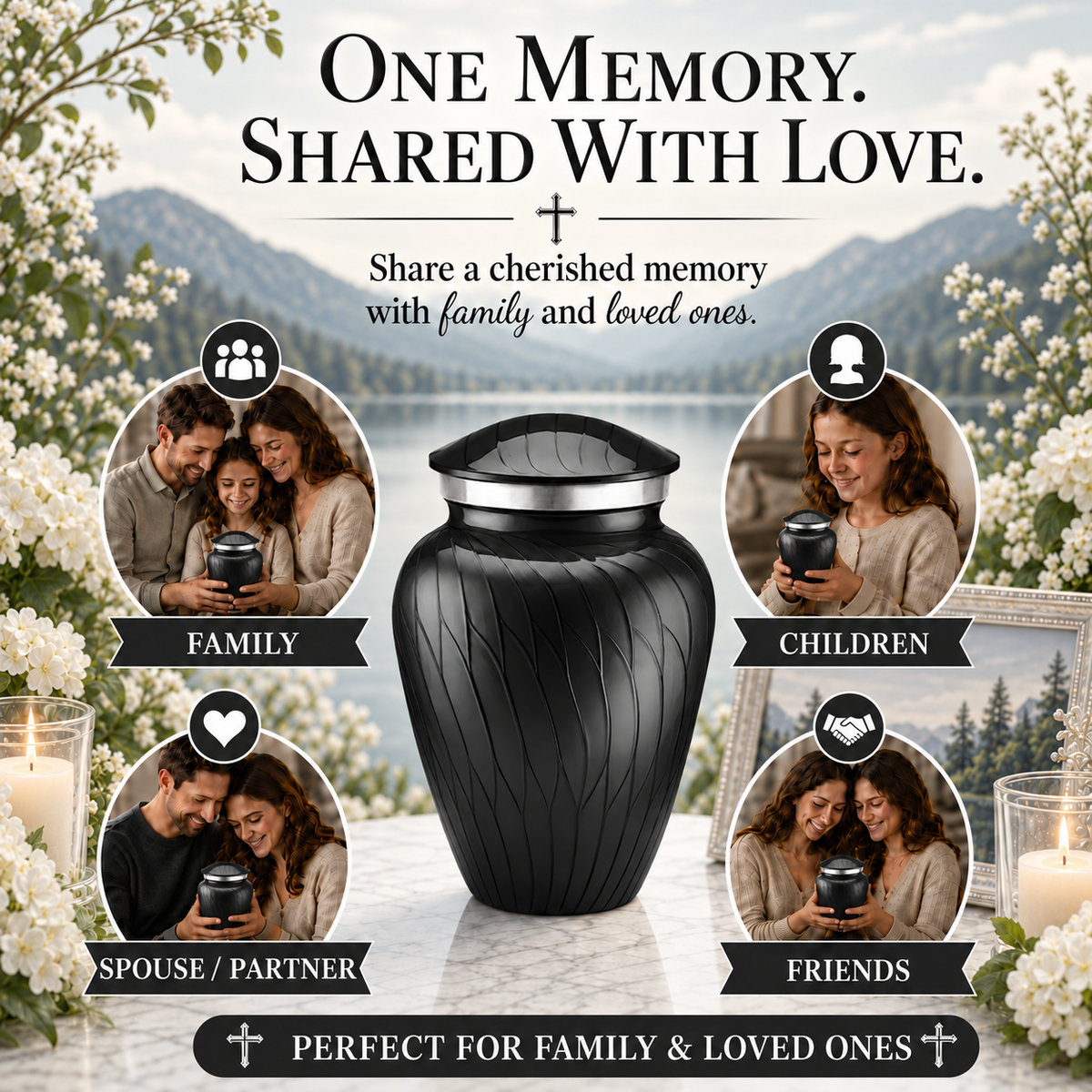 Serenity Curve Pearl Urn
