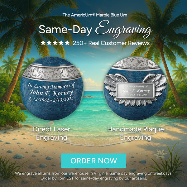 Blue Marble Urn