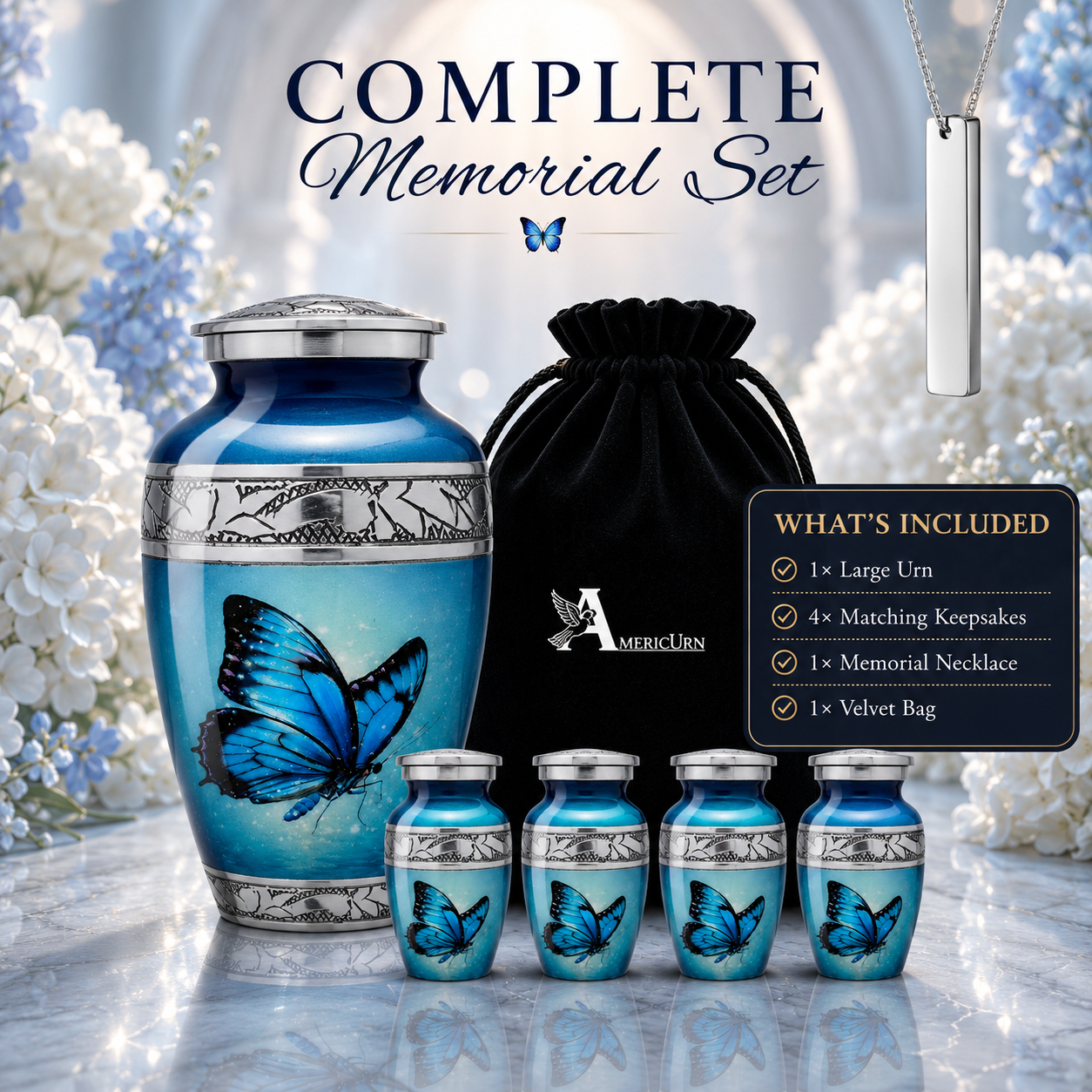 Butterfly Image Cremation Urn