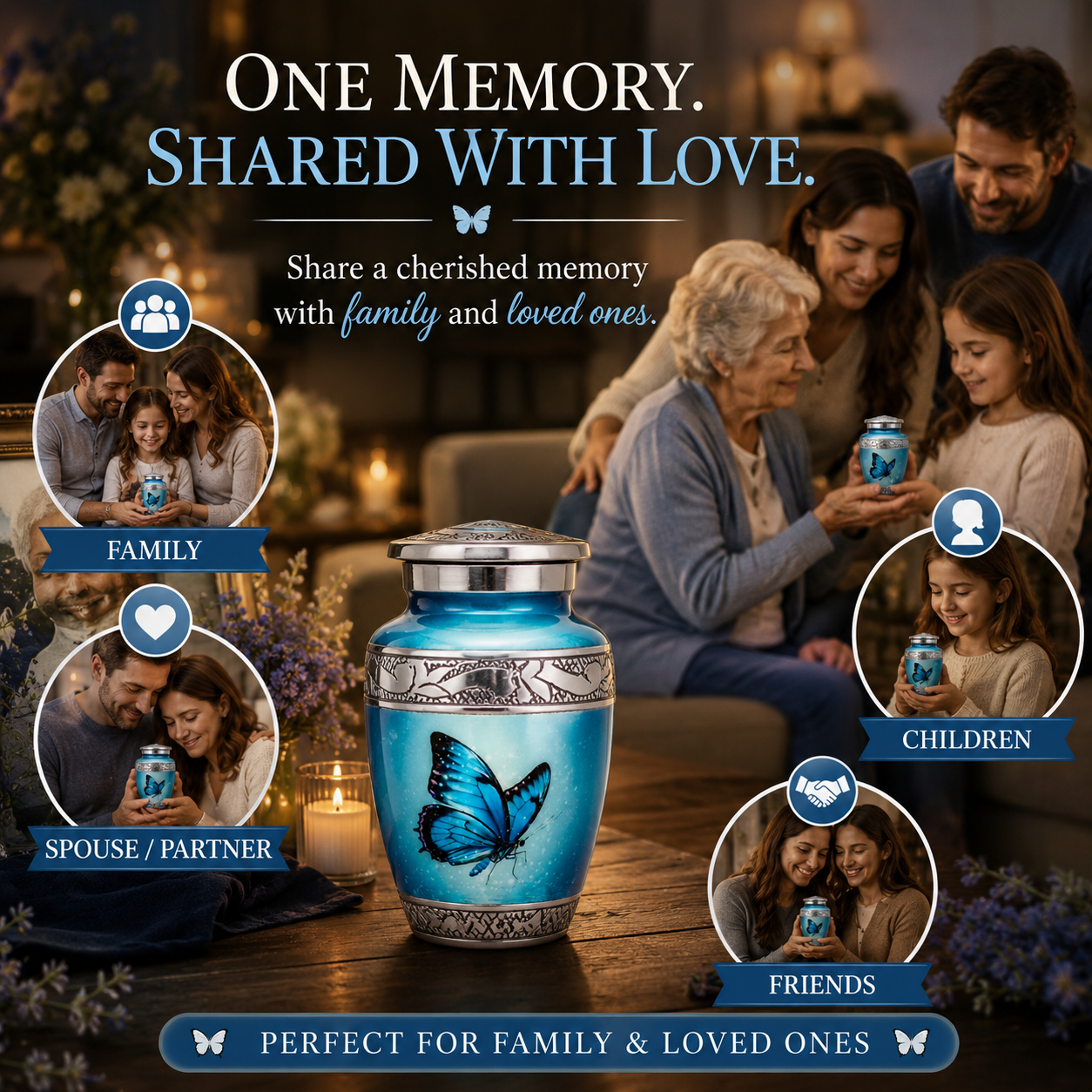 Butterfly Image Cremation Urn