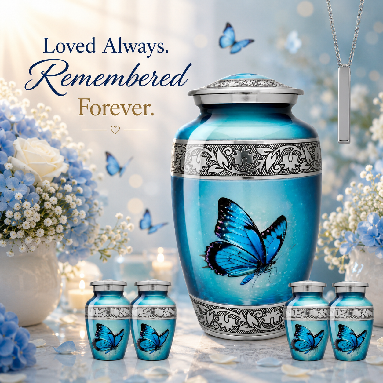 Butterfly Image Cremation Urn