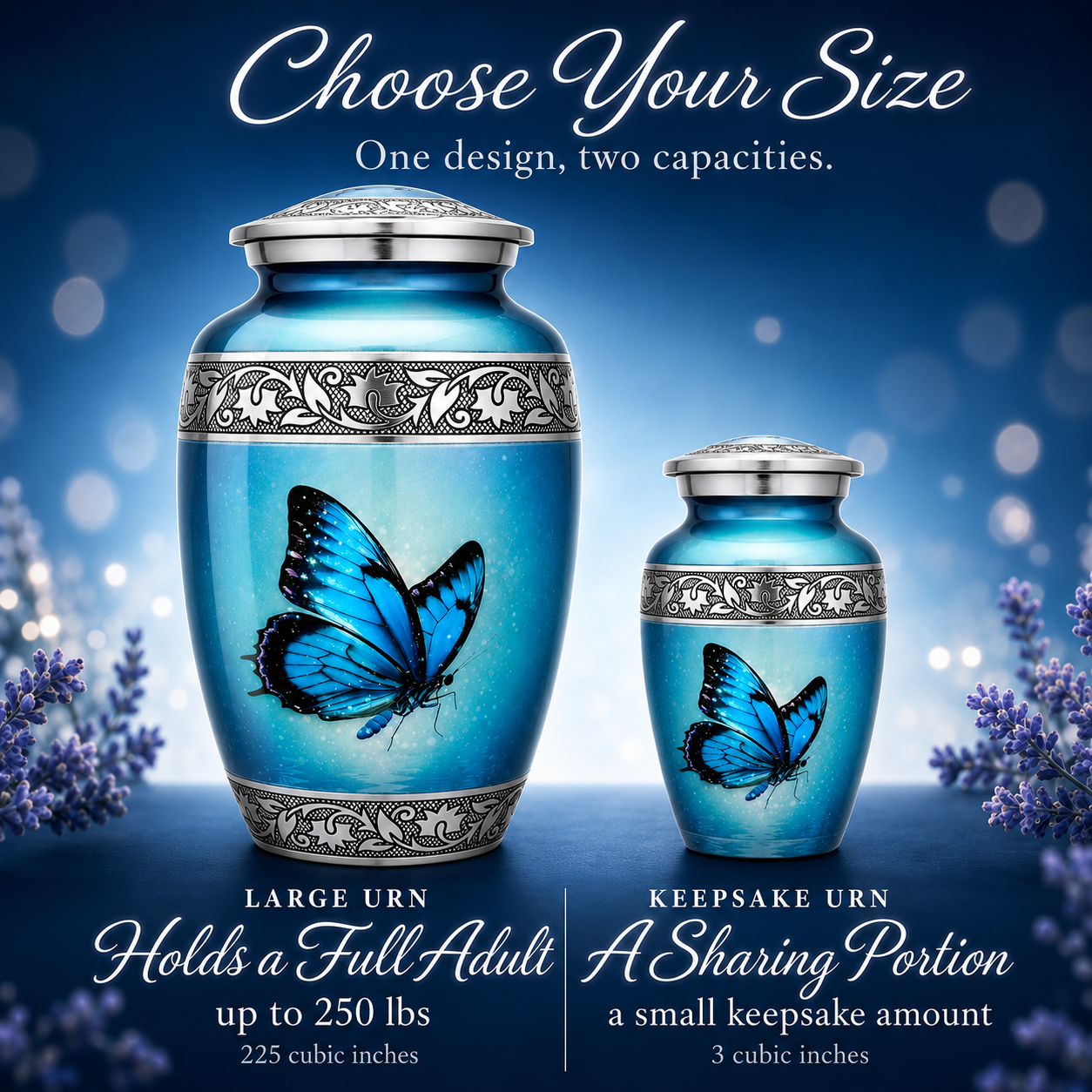 Butterfly Image Cremation Urn