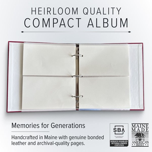 Leather Compact Photo Album | with Window