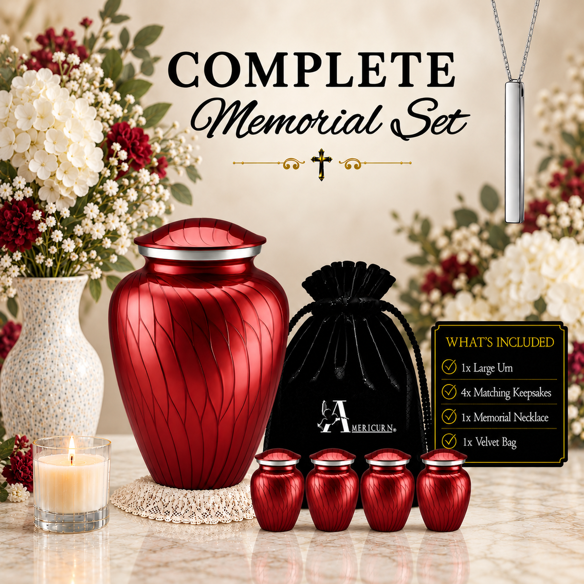 Serenity Curve Pearl Urn