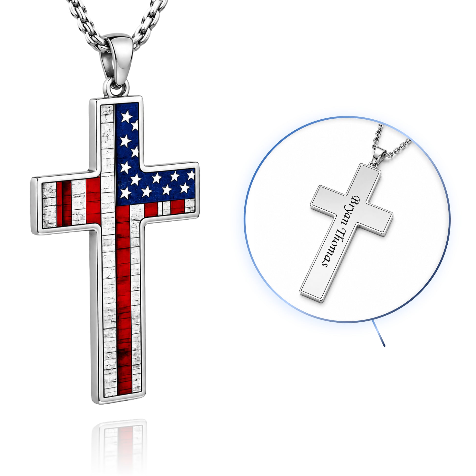 Cross Cremation Keepsake Necklace