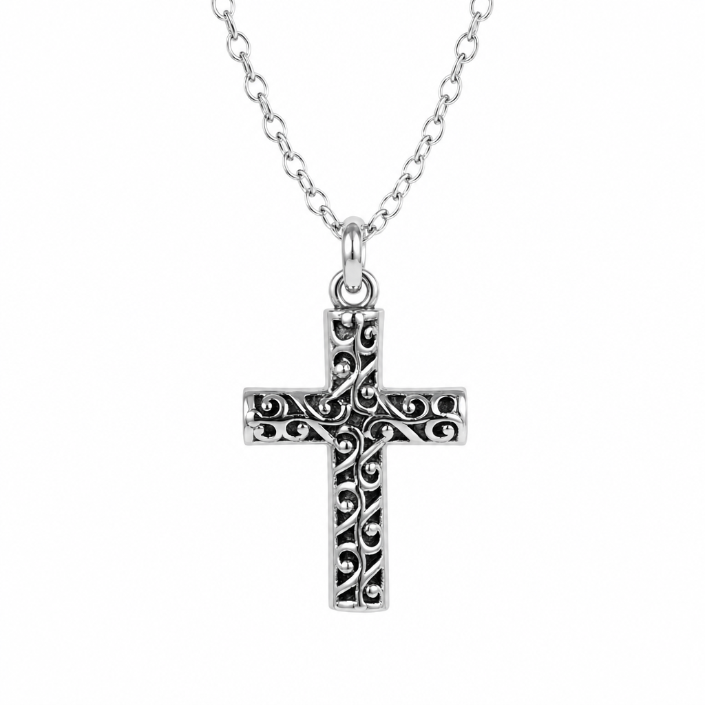 Cross Cremation Keepsake Necklace