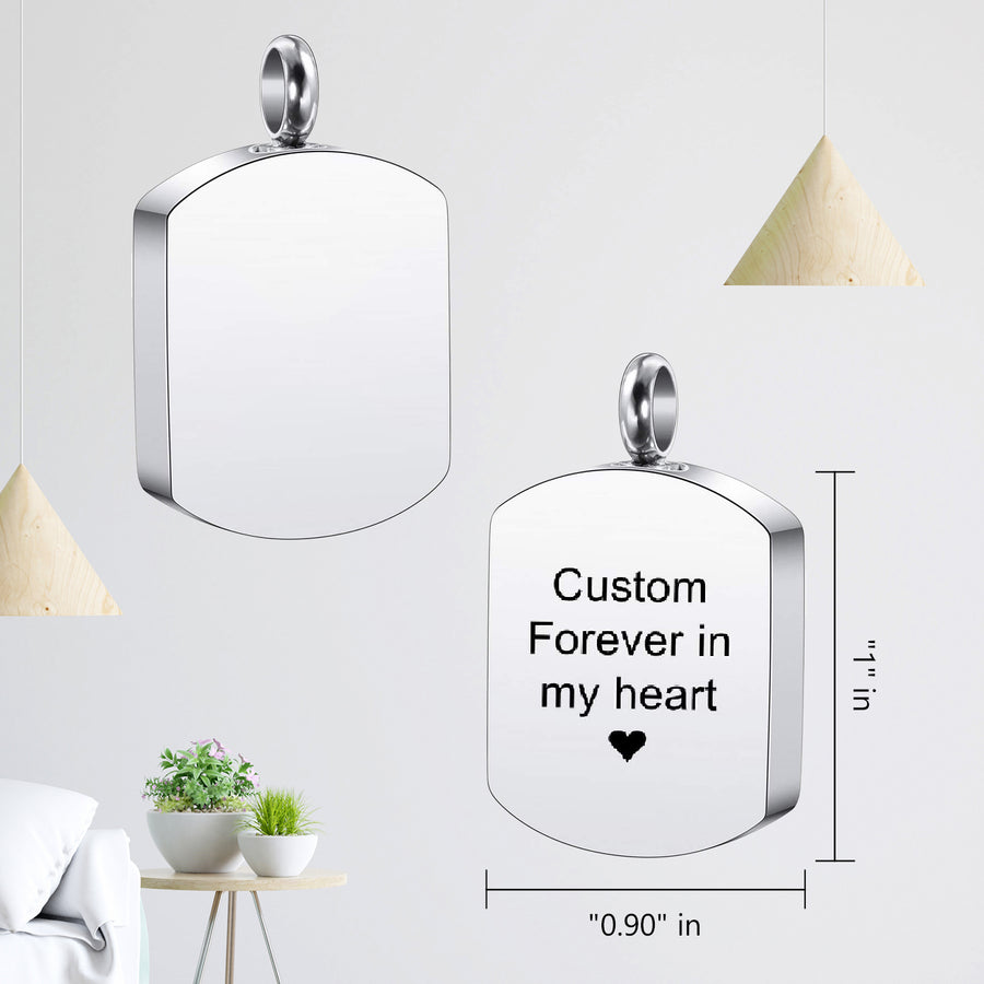 Minimalist Engravable Urn Necklace