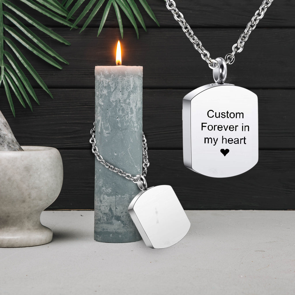Minimalist Engravable Urn Necklace