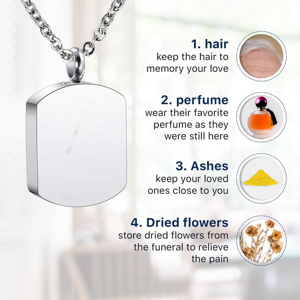 Minimalist Engravable Urn Necklace
