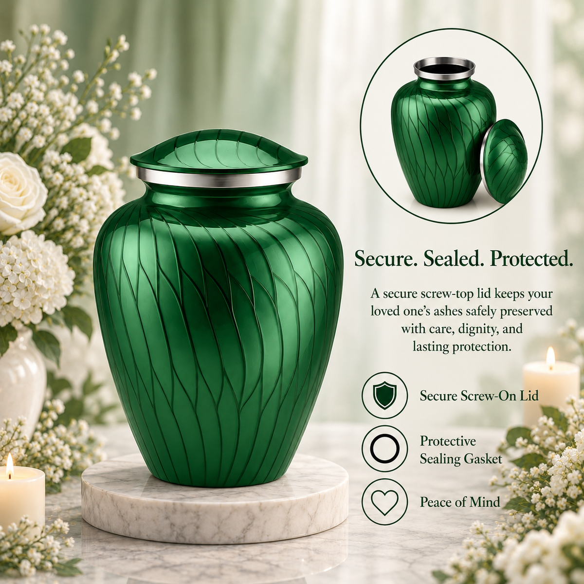 Serenity Curve Pearl Urn