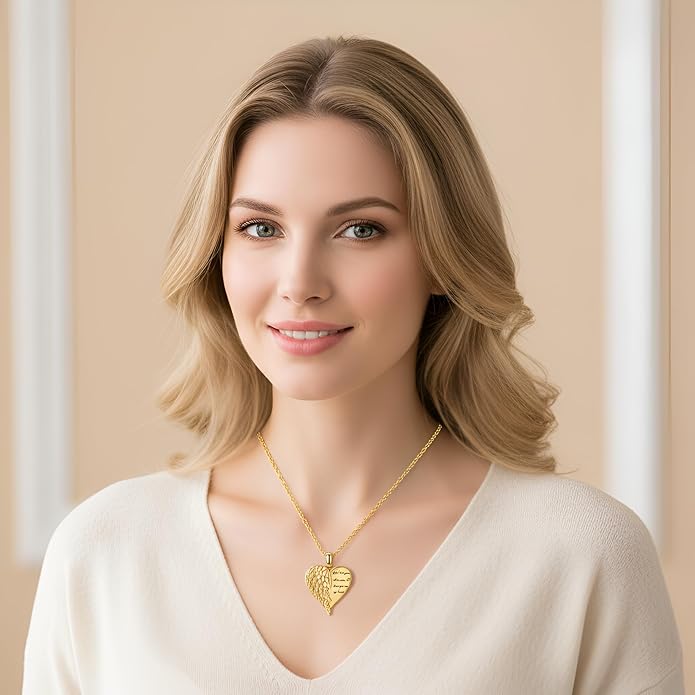 Engraved Golden Heart Keepsake Necklace
