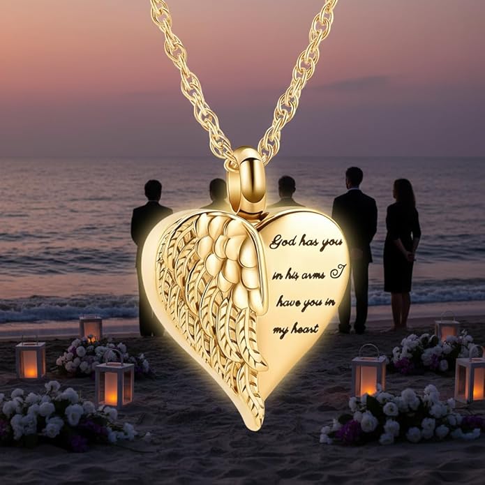 Engraved Golden Heart Keepsake Necklace
