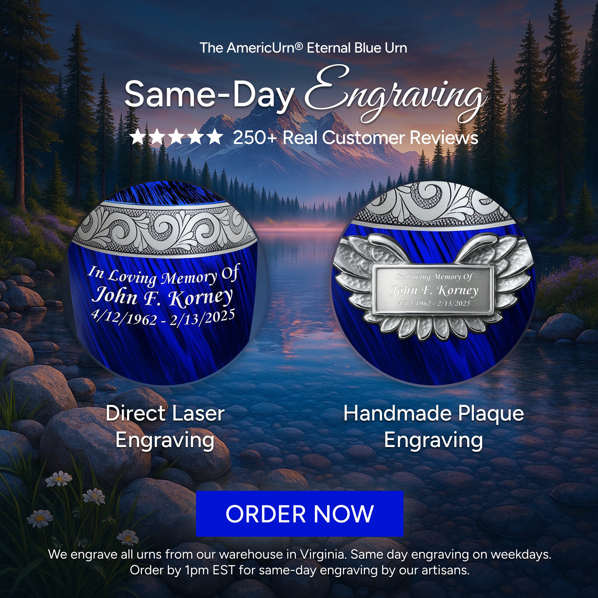 Eternal Blue Urn