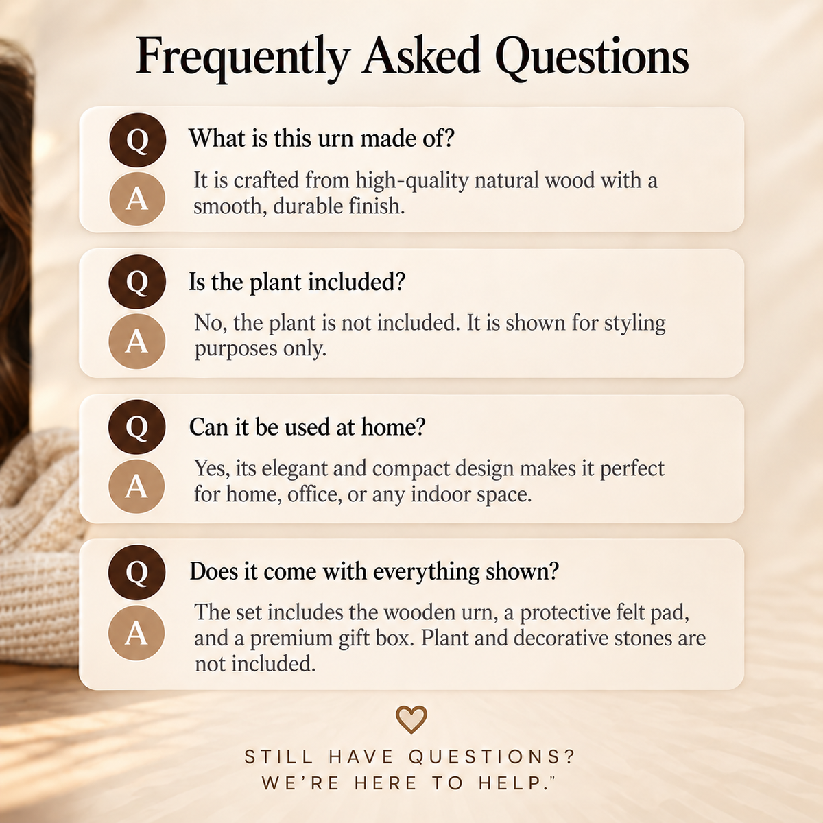Wooden Plant Cremation Urn