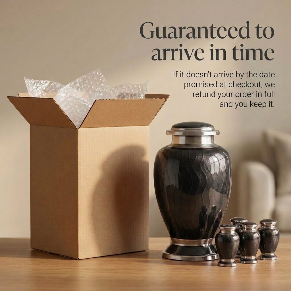 Premium Ripple Cremation Urn for Adult Ashes