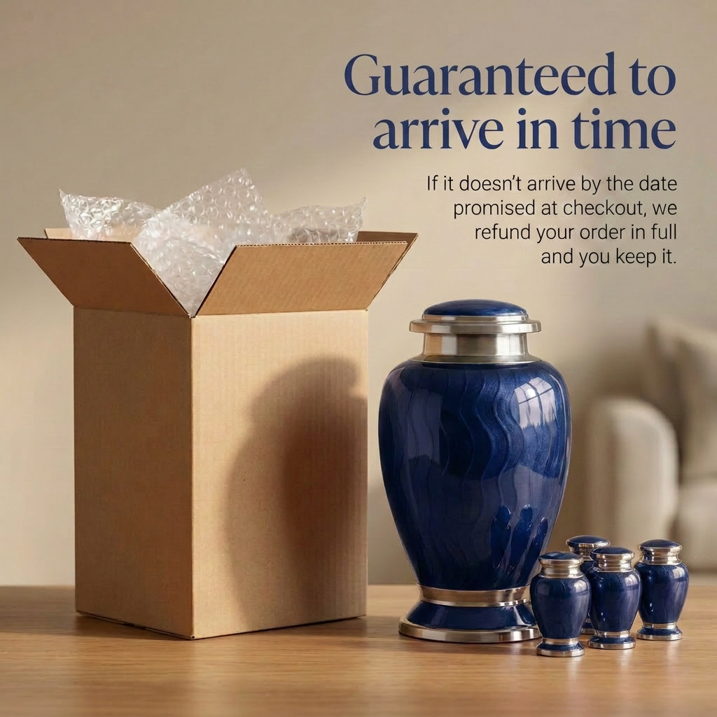 Premium Ripple Cremation Urn for Adult Ashes