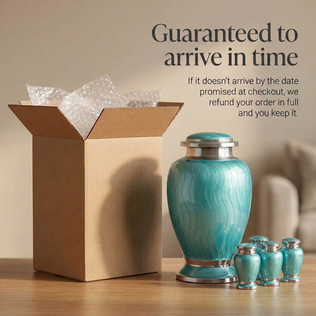Premium Ripple Cremation Urn for Adult Ashes