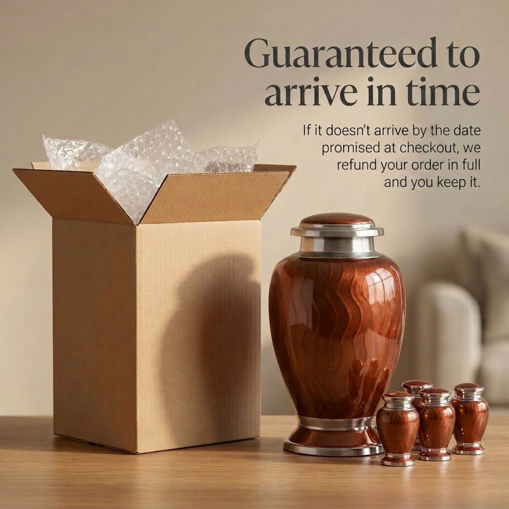 Premium Ripple Cremation Urn for Adult Ashes