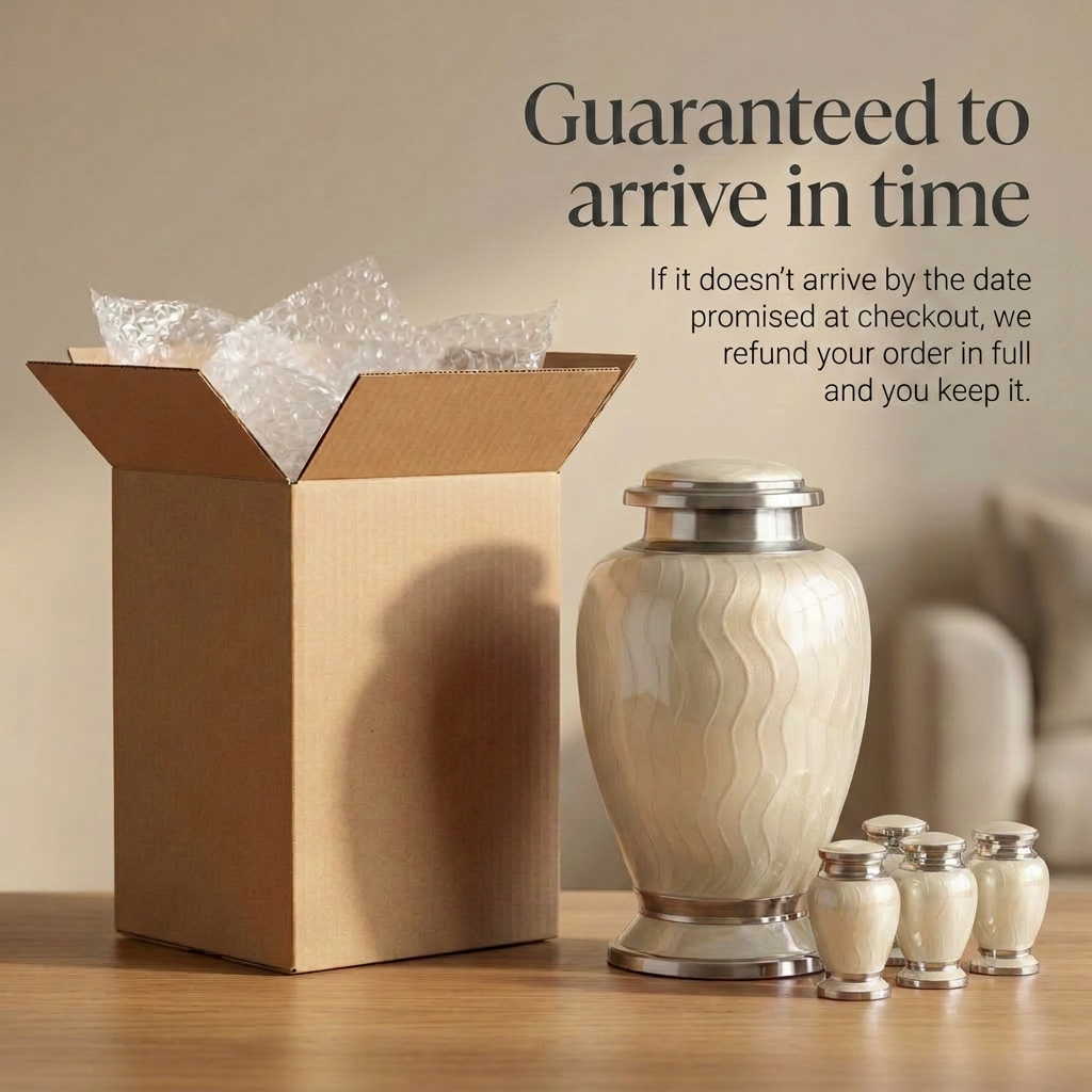 Premium Ripple Cremation Urn for Adult Ashes