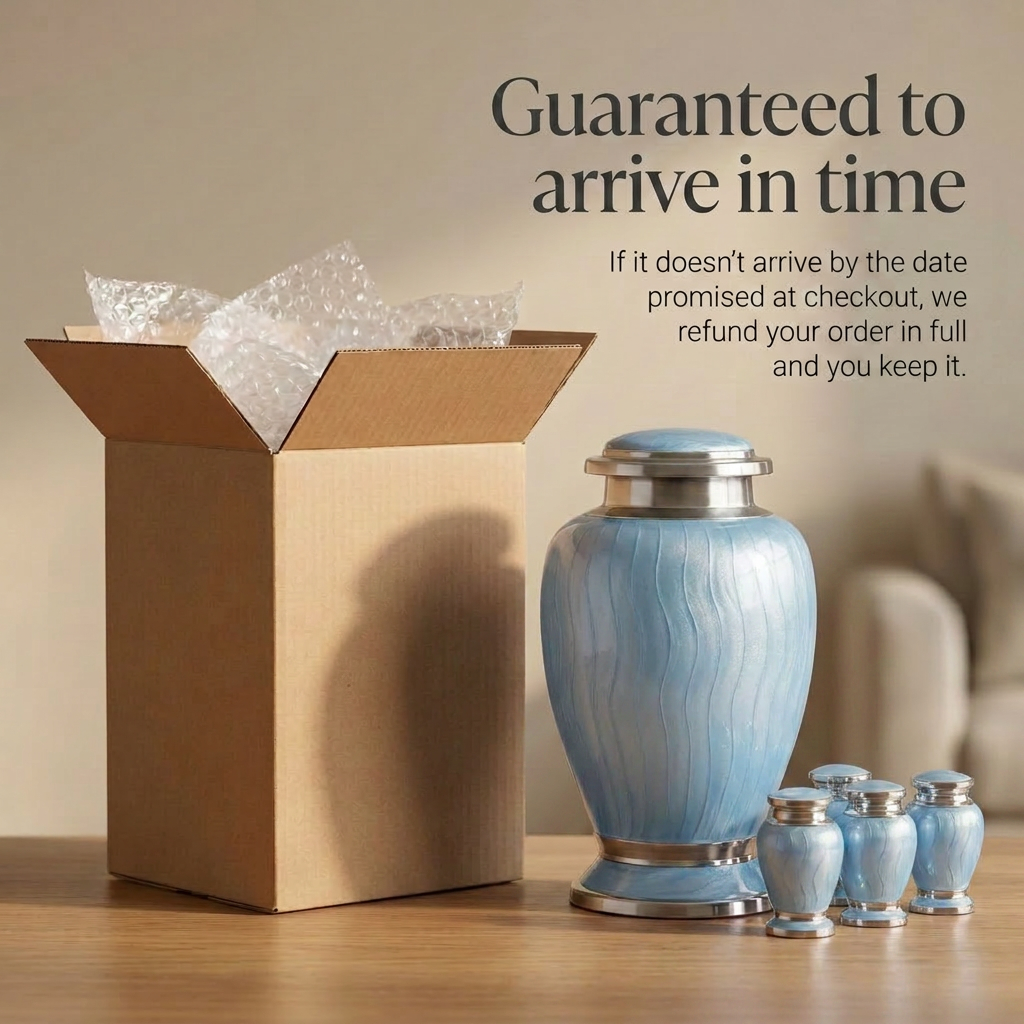 Premium Ripple Cremation Urn for Adult Ashes