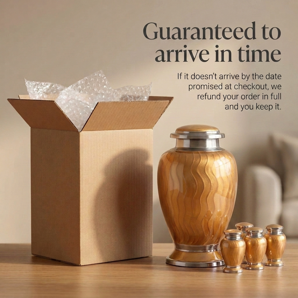 Premium Ripple Cremation Urn for Adult Ashes
