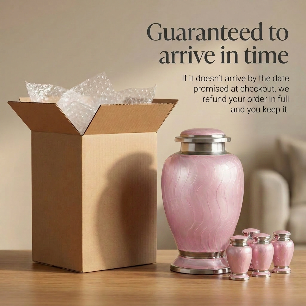 Premium Ripple Cremation Urn for Adult Ashes