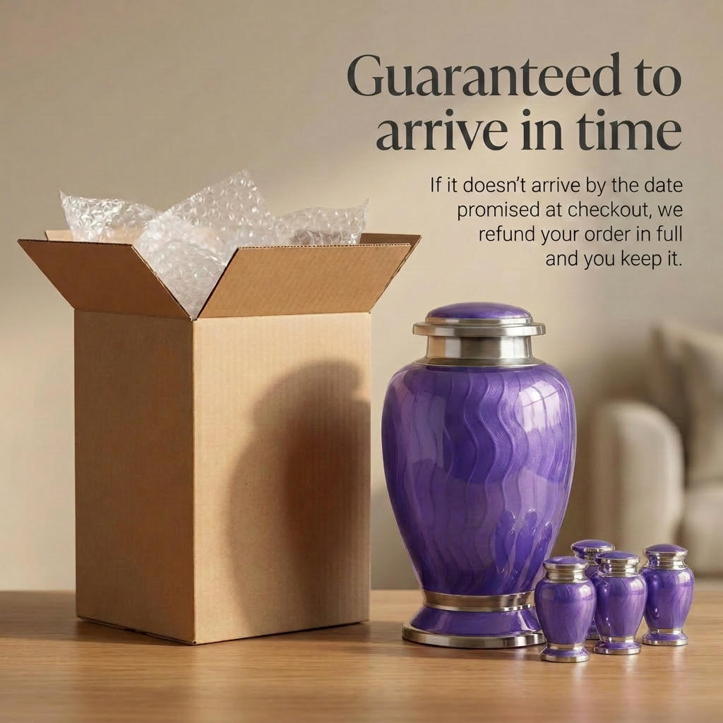 Premium Ripple Cremation Urn for Adult Ashes