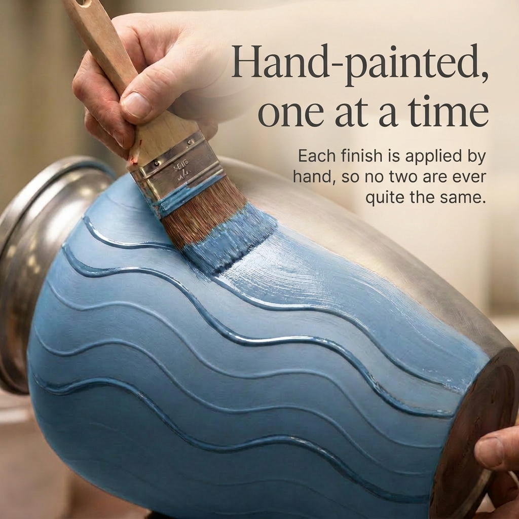 Premium Ripple Cremation Urn for Adult Ashes