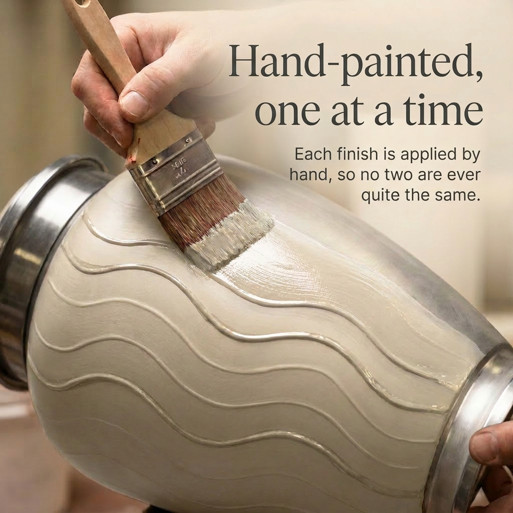 Premium Ripple Cremation Urn for Adult Ashes