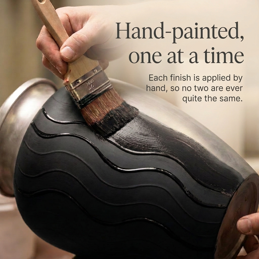 Premium Ripple Cremation Urn for Adult Ashes