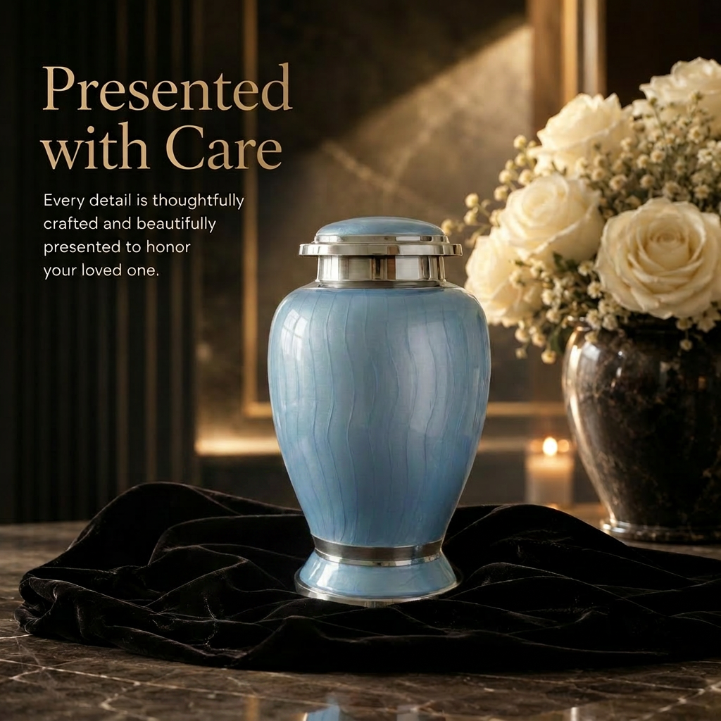 Premium Ripple Cremation Urn for Adult Ashes