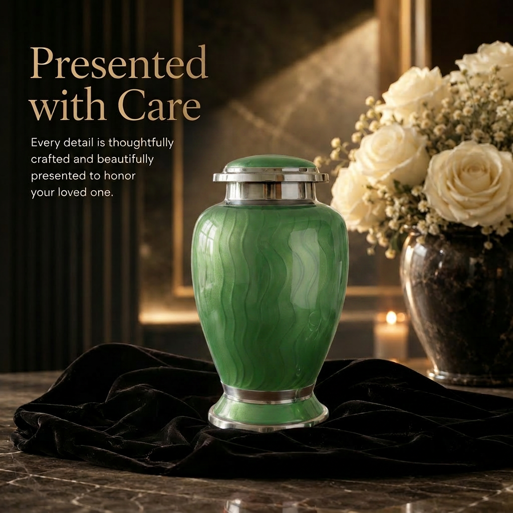 Premium Ripple Cremation Urn for Adult Ashes