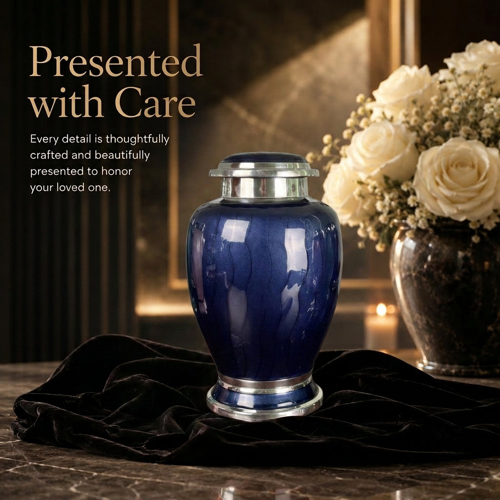 Premium Ripple Cremation Urn for Adult Ashes