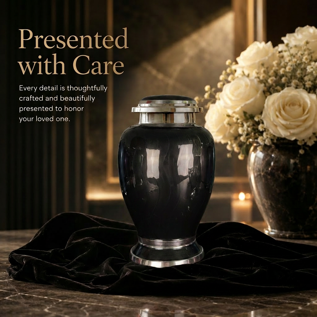 Premium Ripple Cremation Urn for Adult Ashes