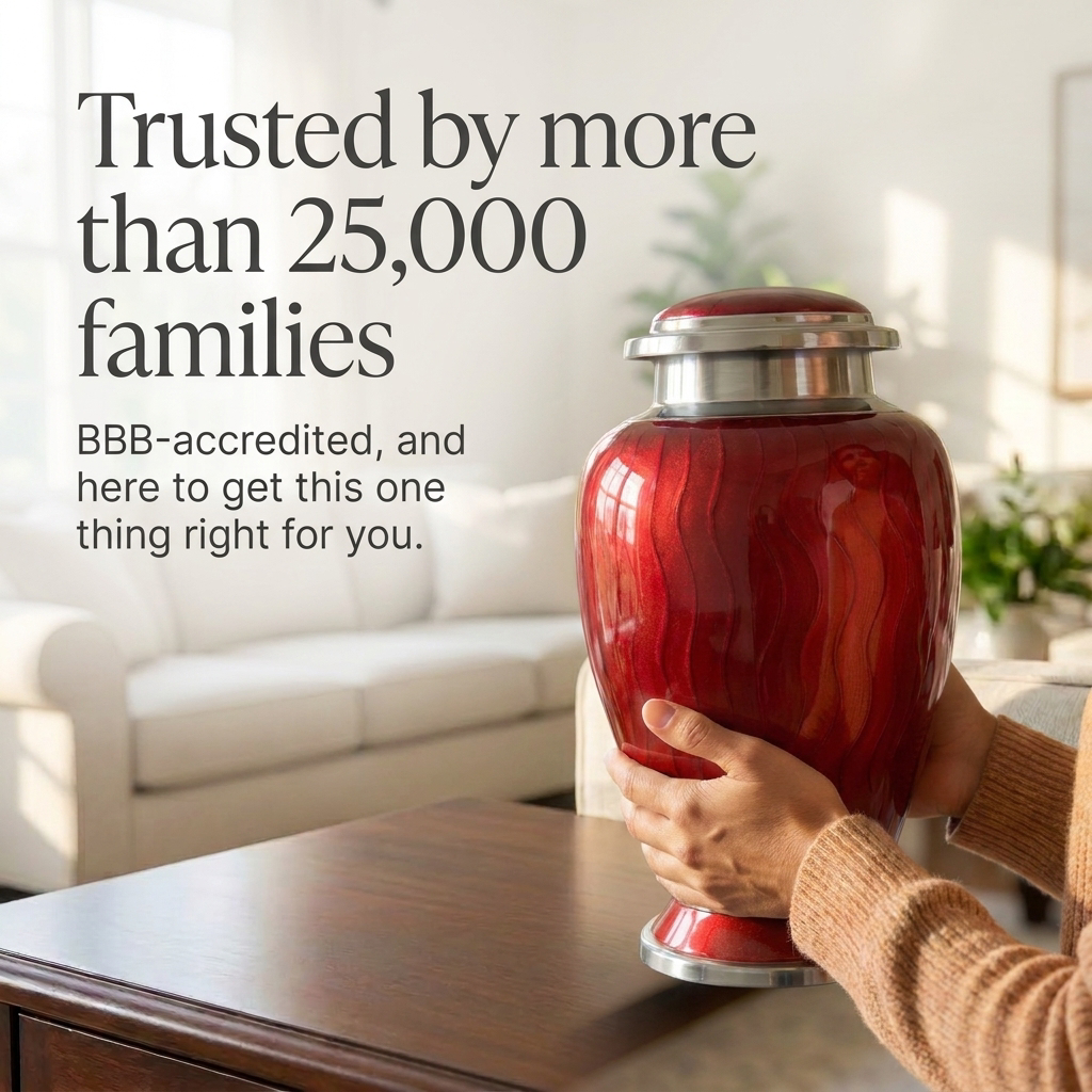 Premium Ripple Cremation Urn for Adult Ashes