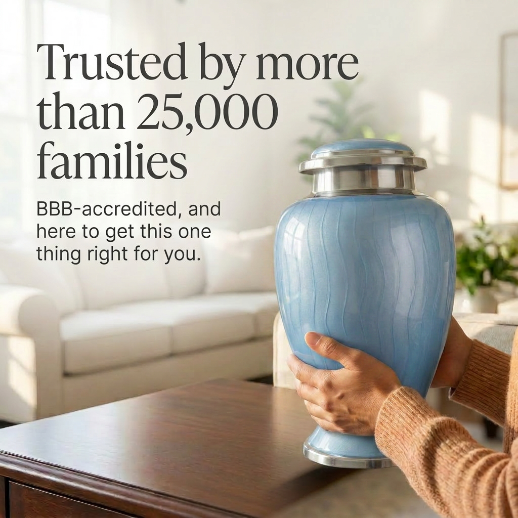 Premium Ripple Cremation Urn for Adult Ashes