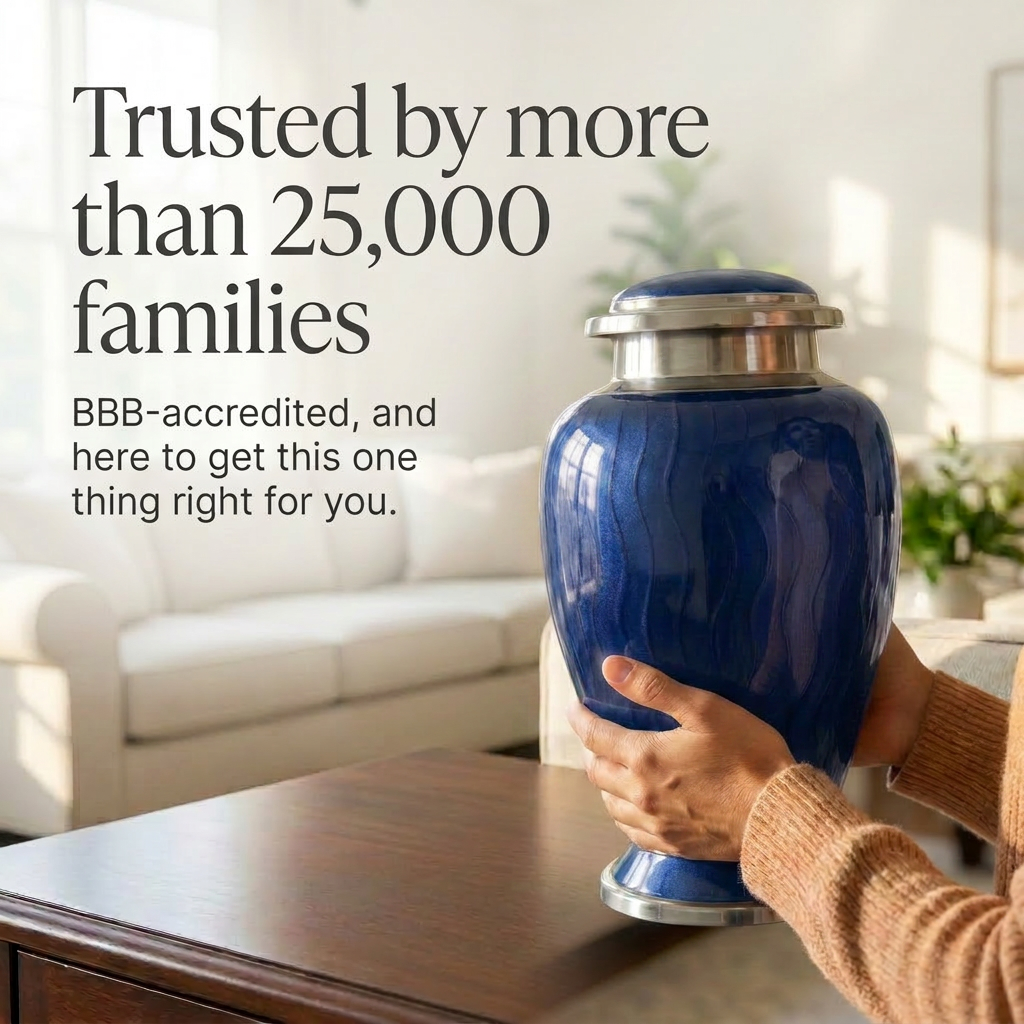 Premium Ripple Cremation Urn for Adult Ashes