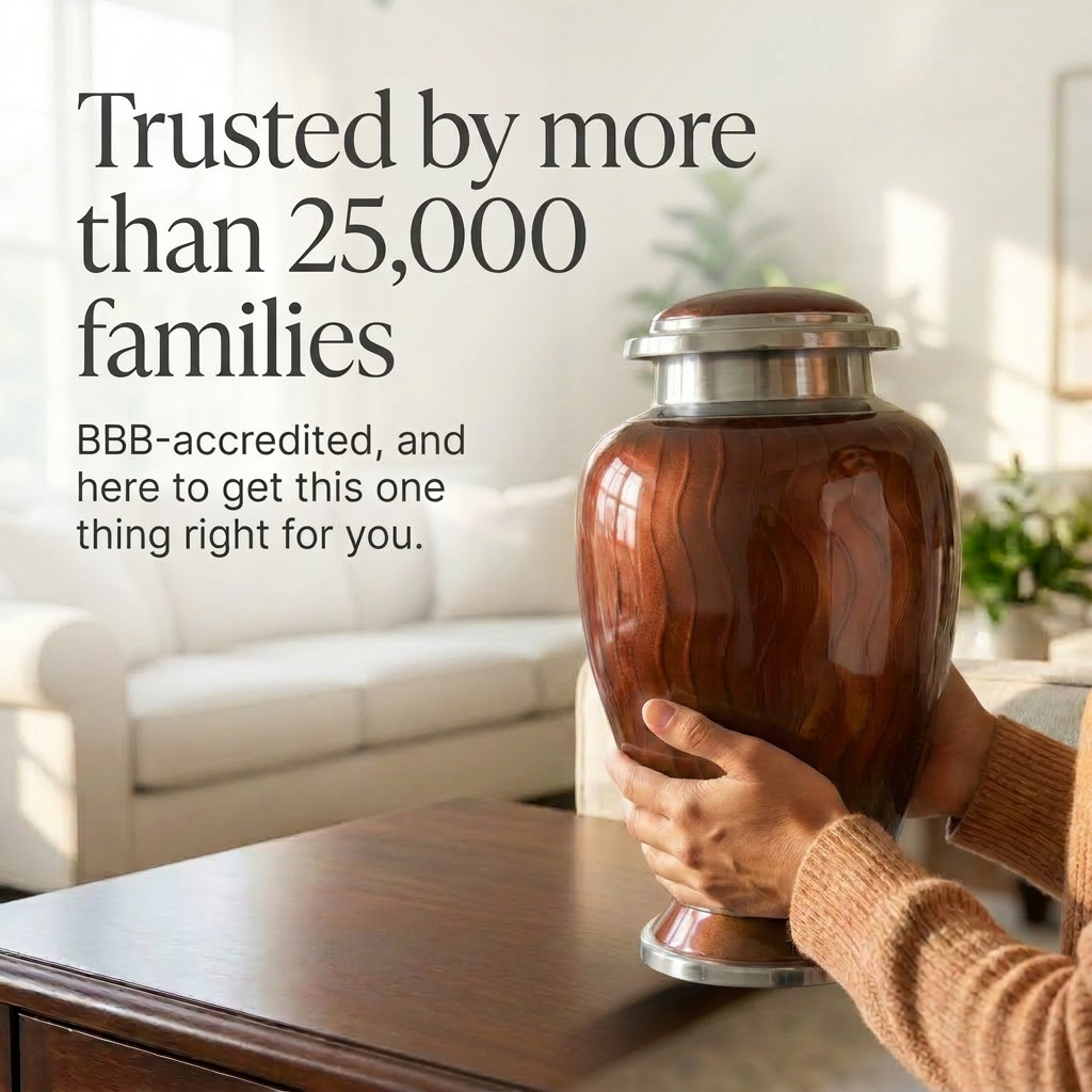 Premium Ripple Cremation Urn for Adult Ashes