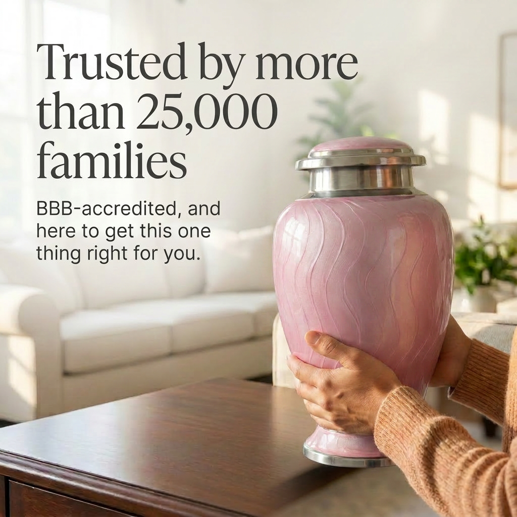 Premium Ripple Cremation Urn for Adult Ashes