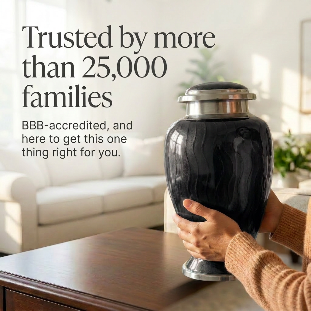 Premium Ripple Cremation Urn for Adult Ashes