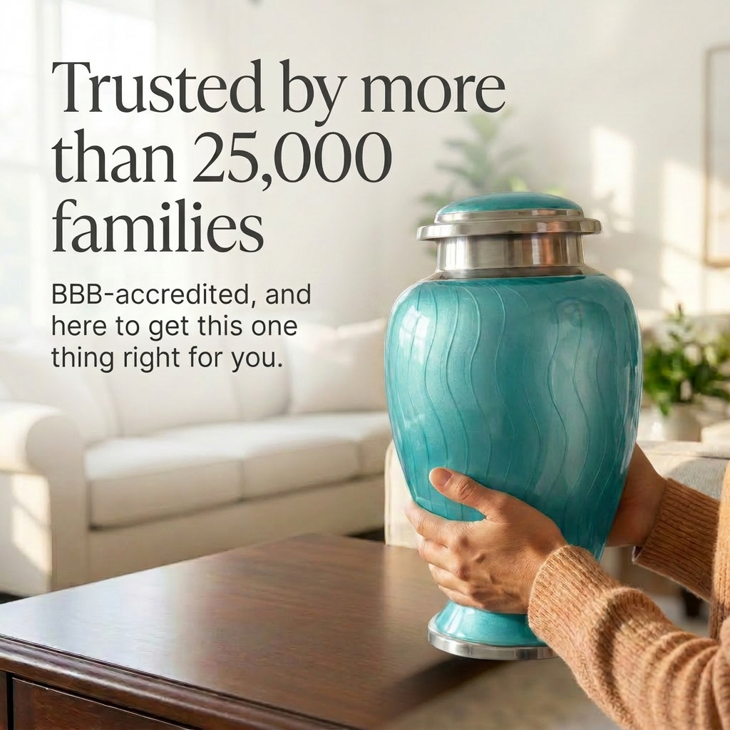 Premium Ripple Cremation Urn for Adult Ashes