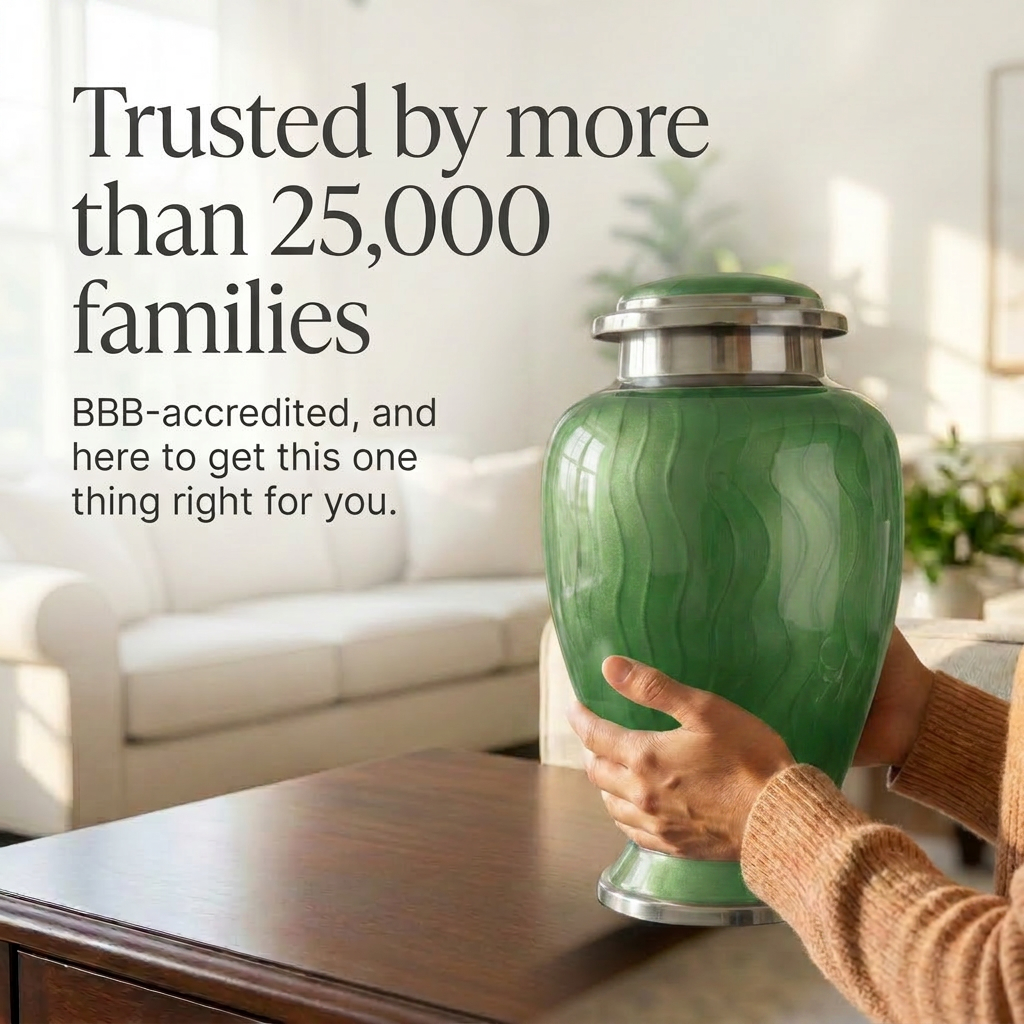 Premium Ripple Cremation Urn for Adult Ashes
