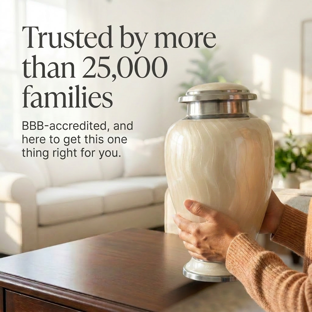 Premium Ripple Cremation Urn for Adult Ashes
