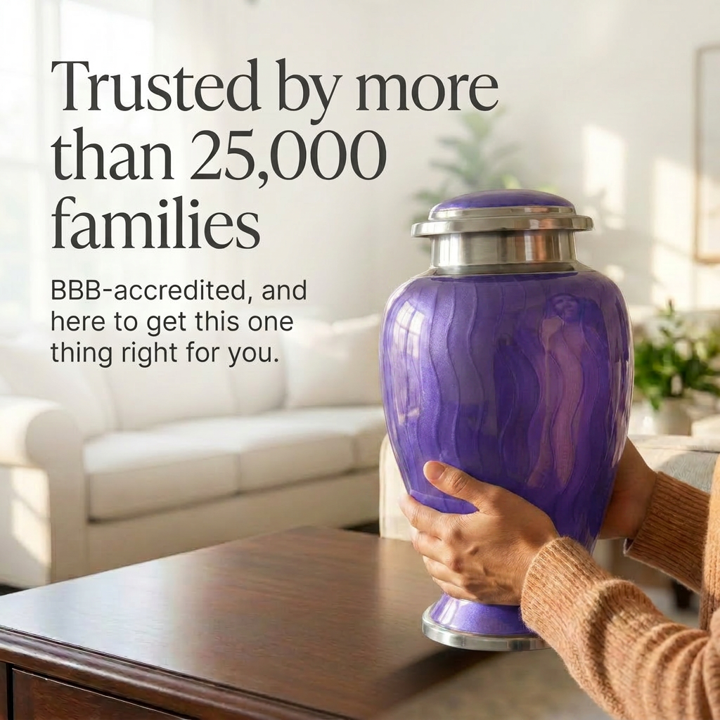 Premium Ripple Cremation Urn for Adult Ashes