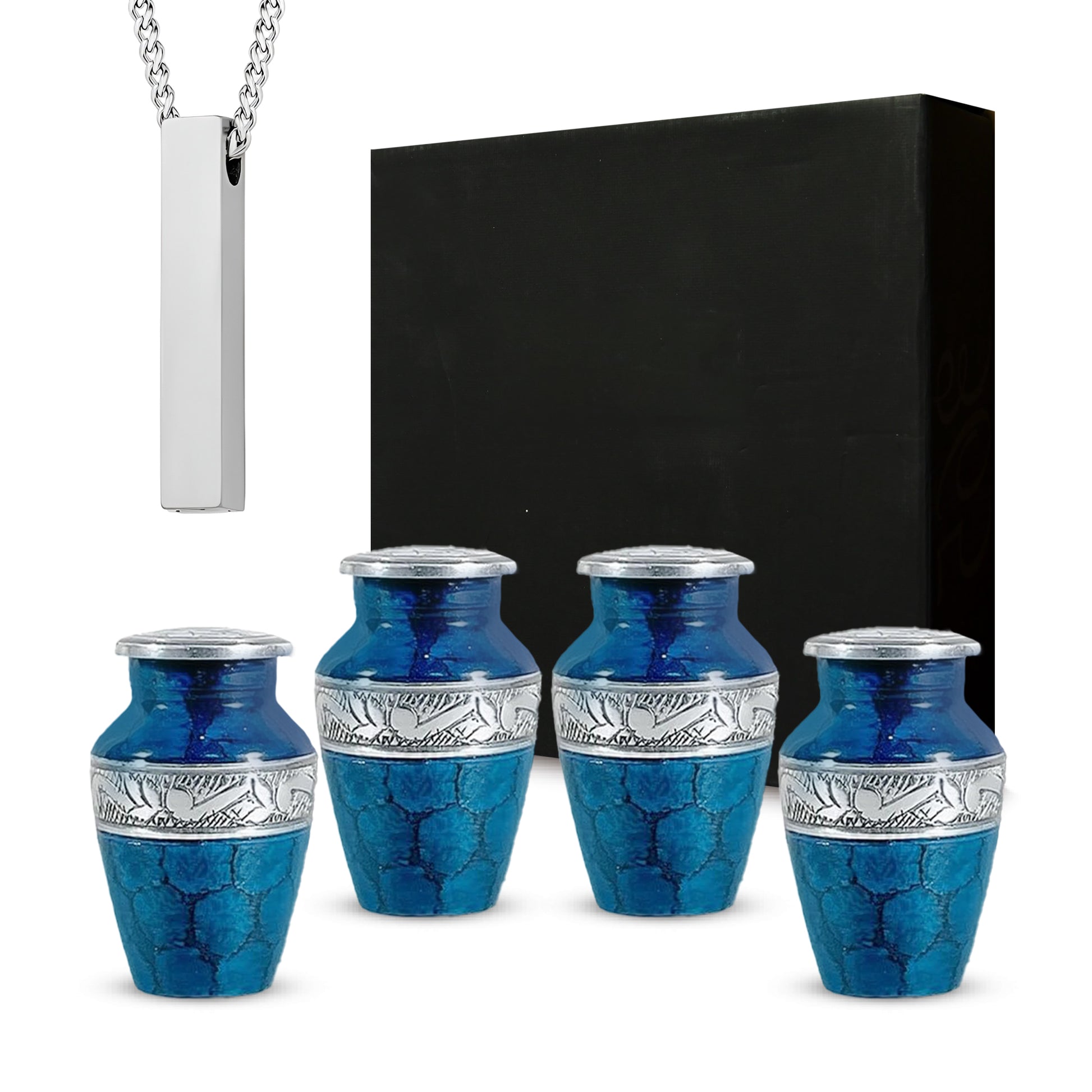 DearlyDone Fire Blue Keepsake Small Urn For Ashes