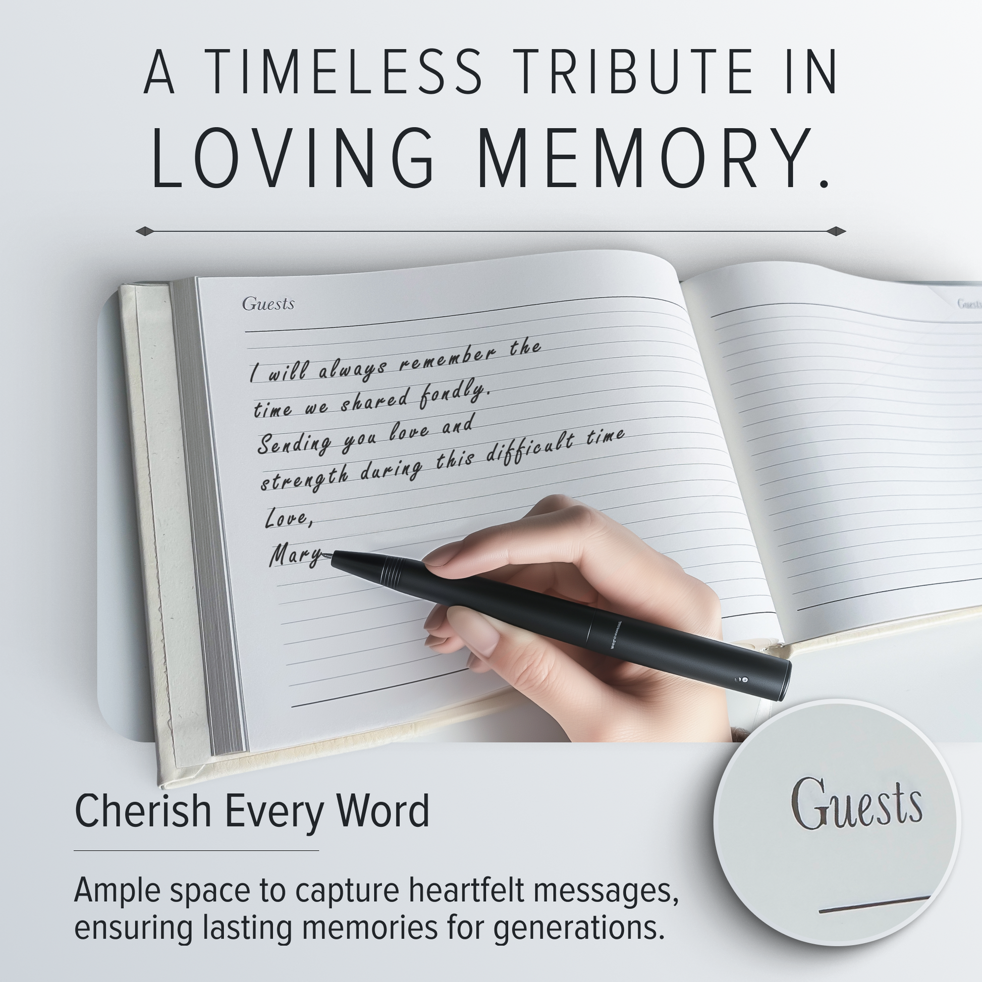 Leather Memorial Guest Book